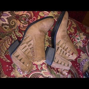Tan booties